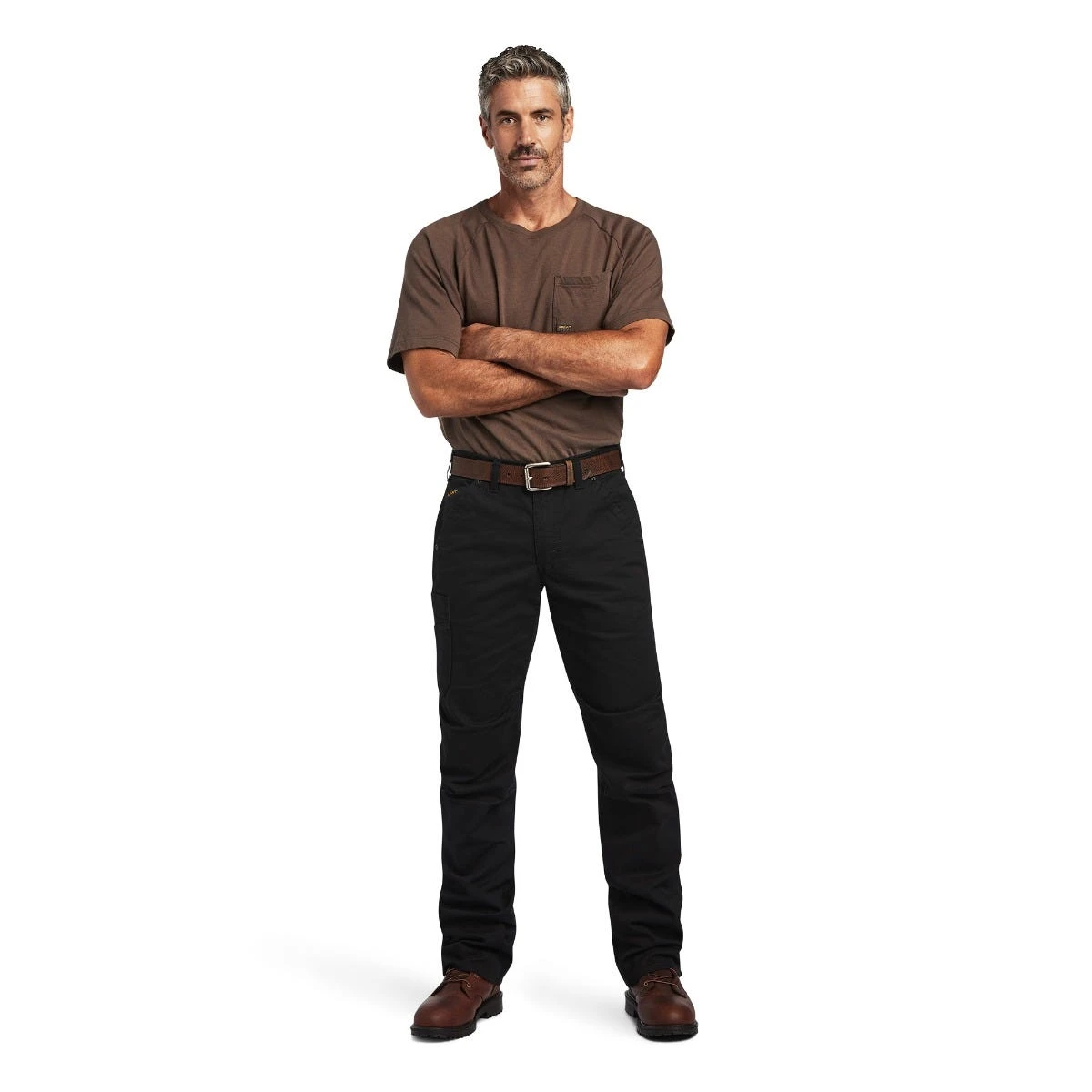 Ariat Rebar Pant: Men's 10041065 Black M5 Straight DuraStretch Washed Twill Dungaree Straight Leg Pant 4 Ariat Rebar Pant: Men's 10041065 Black M5 Straight DuraStretch Washed Twill Dungaree Straight Leg Pant - Image 4