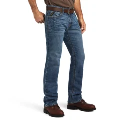 Ariat Rebar Jeans: Men's 10041081 Rico M7 DuraStretch Edge Stackable Straight Leg Jean