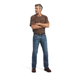 Ariat Rebar Jeans: Men's 10041081 Rico M7 DuraStretch Edge Stackable Straight Leg Jean 8 Ariat Rebar Jeans: Men's 10041081 Rico M7 DuraStretch Edge Stackable Straight Leg Jean -Eagle Shop f22 mns work 10041081 full