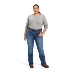 Ariat Rebar Jeans: Women's 10041067 Malibu Riveter Boot Cut Jean 14 Ariat Rebar Jeans: Women's 10041067 Malibu Riveter Boot Cut Jean -Eagle Shop f22 wms work 10041067 full plus