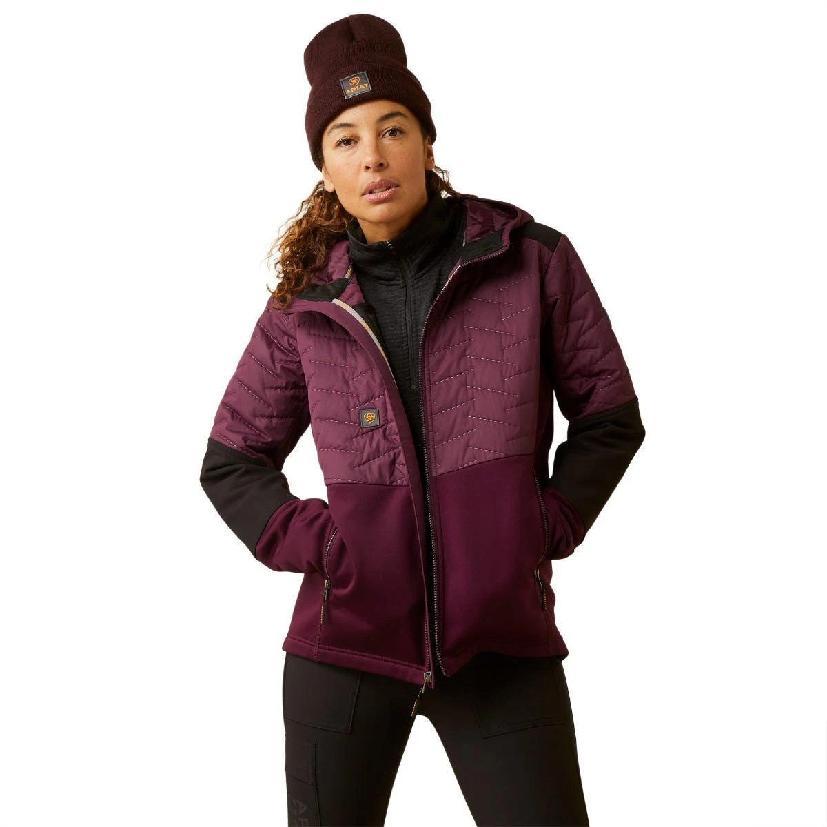 Ariat Rebar Jackets: Women's 10046573 Potent Purple Rebar Cloud 9 Insulated Jacket 1 Ariat Rebar Jackets: Women's 10046573 Potent Purple Rebar Cloud 9 Insulated Jacket