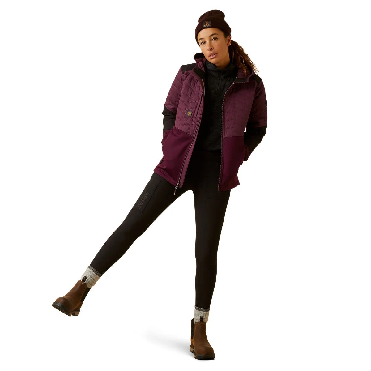 Ariat Rebar Jackets: Women's 10046573 Potent Purple Rebar Cloud 9 Insulated Jacket 2 Ariat Rebar Jackets: Women's 10046573 Potent Purple Rebar Cloud 9 Insulated Jacket - Image 2