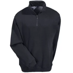 Sport-Tek Sweatshirts: Men's ST253 BK Black Colorfast Quarter Zip Sweatshirt 5 Sport-Tek Sweatshirts: Men's ST253 BK Black Colorfast Quarter Zip Sweatshirt -Eagle Shop f253black sporttekf 01 1