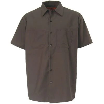 Red Kap Shirts: Men's SP24 CB Brown Short-Sleeve Industrial Uniform Shirt 2 Red Kap Shirts: Men's SP24 CB Brown Short-Sleeve Industrial Uniform Shirt - Image 2
