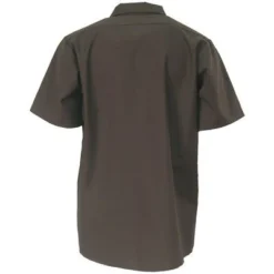 Red Kap Shirts: Men's SP24 CB Brown Short-Sleeve Industrial Uniform Shirt