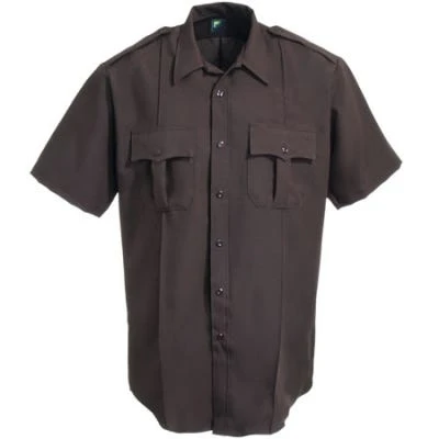 Horace Small Shirts: Mens Brown Soil-Release Short Sleeve Shirt HS1245 3 Horace Small Shirts: Mens Brown Soil-Release Short Sleeve Shirt HS1245 - Image 3
