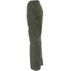 Carhartt Pants: Men's B111 MOS Green Flannel Lined Pants