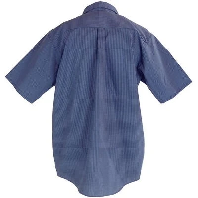 Red Kap Shirts: Men's SP84 GB Grey/Blue Plaid Short Sleeve Work Shirt 1 Red Kap Shirts: Men's SP84 GB Grey/Blue Plaid Short Sleeve Work Shirt