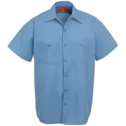 Red Kap Shirts: Men's SP24 LB Light Blue Industrial Uniform Work Shirt 7 Red Kap Shirts: Men's SP24 LB Light Blue Industrial Uniform Work Shirt -Eagle Shop image 83909