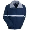 Port Authority Jackets: Men's Navy Lined Reflective Jacket J754R NVY