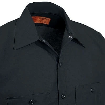 Red Kap Shirts: Men's SP24 BK Black Industrial Short-Sleeve Poplin Work Shirt 1 Red Kap Shirts: Men's SP24 BK Black Industrial Short-Sleeve Poplin Work Shirt