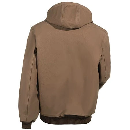 Carhartt Jackets: Men's J140 BRN Brown Flannel Lined USA Made Hooded Active Jacket 1 Carhartt Jackets: Men's J140 BRN Brown Flannel Lined USA Made Hooded Active Jacket