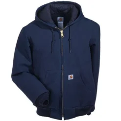 Carhartt Jackets: Men's J140 DNY Navy Hooded USA Made Flannel Lined Active Jacket 7 Carhartt Jackets: Men's J140 DNY Navy Hooded USA Made Flannel Lined Active Jacket -Eagle Shop j140dny carharttf 01