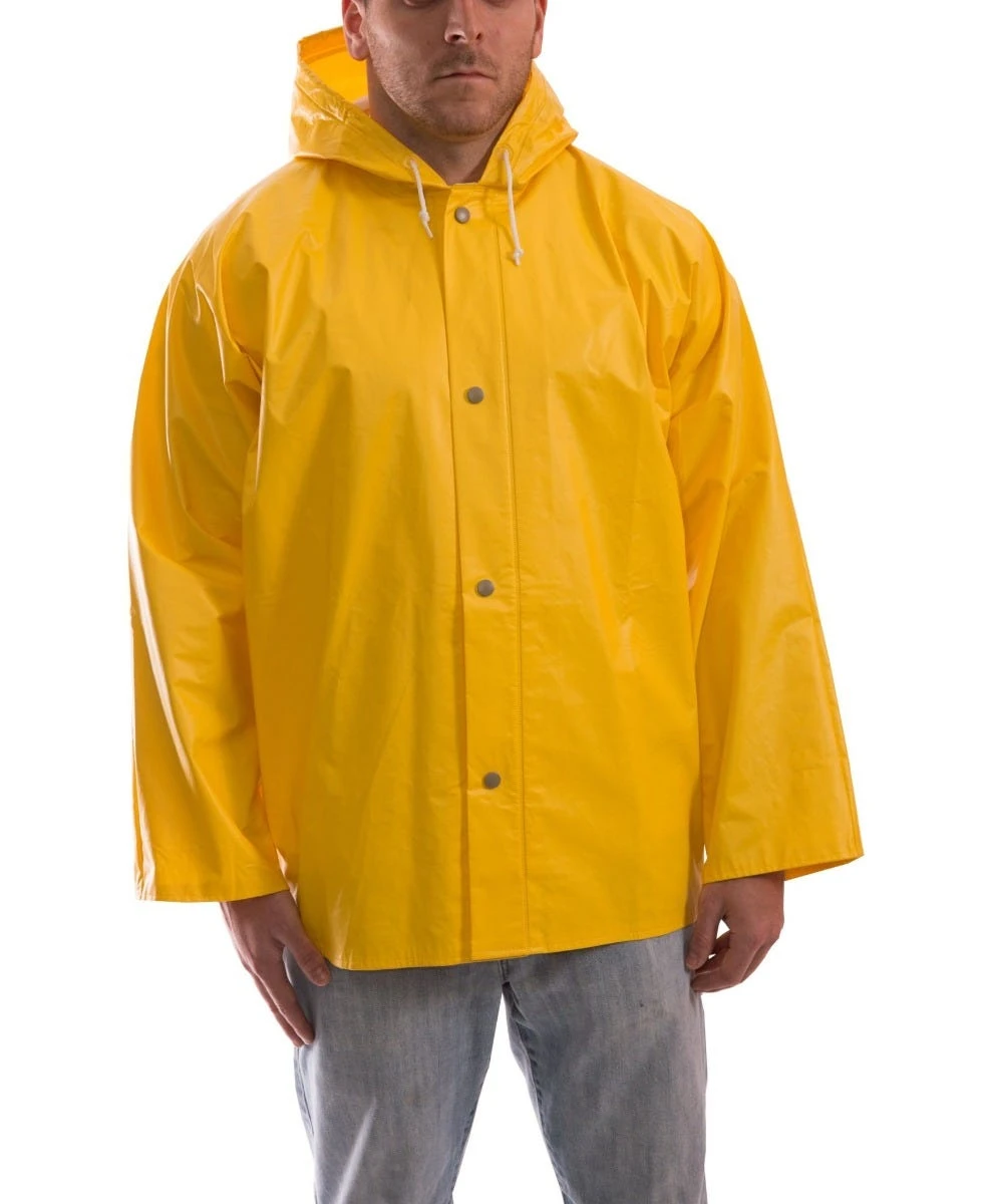 Tingley Jackets: Men's J32107 Yellow American Hooded PVC Jacket 1 Tingley Jackets: Men's J32107 Yellow American Hooded PVC Jacket