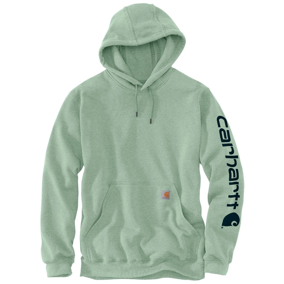 Carhartt Sweatshirts: Men's K288 GA0 Jade Heather Midweight Hooded Logo Sweatshirt 2 Carhartt Sweatshirts: Men's K288 GA0 Jade Heather Midweight Hooded Logo Sweatshirt - Image 2