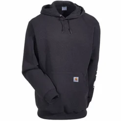 Carhartt Sweatshirts: Men's Black K288 BLK Midweight Pullover Hooded Sweatshirt -Eagle Shop k288blk carharttf 01