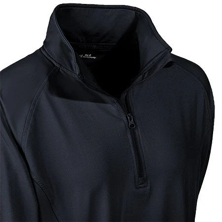 Sport Tek Pullover: Ladies LST850 BLK Black 1/2 Zip Stretch Pullover 1 Sport Tek Pullover: Ladies LST850 BLK Black 1/2 Zip Stretch Pullover