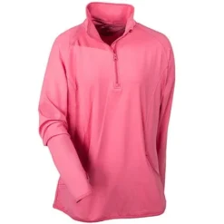 Sport-Tek Pullover: Ladies LST850 DRS Dusty Rose 1/2 Zip Pullover -Eagle Shop lst850drose portauthorityf 01