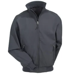 Port Authority Jackets: Men's J337 BGY Water-Resistant Battleship Grey Soft Shell Bomber Jacket -Eagle Shop port authority j337 f 01
