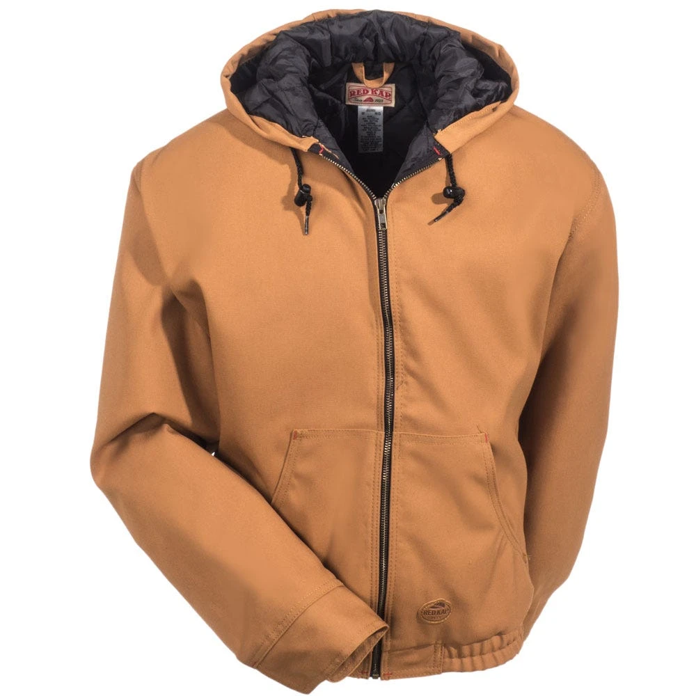 Red Kap Jackets: Men's JD20 BD Brown Duck Hooded Jacket 4 Red Kap Jackets: Men's JD20 BD Brown Duck Hooded Jacket - Image 4