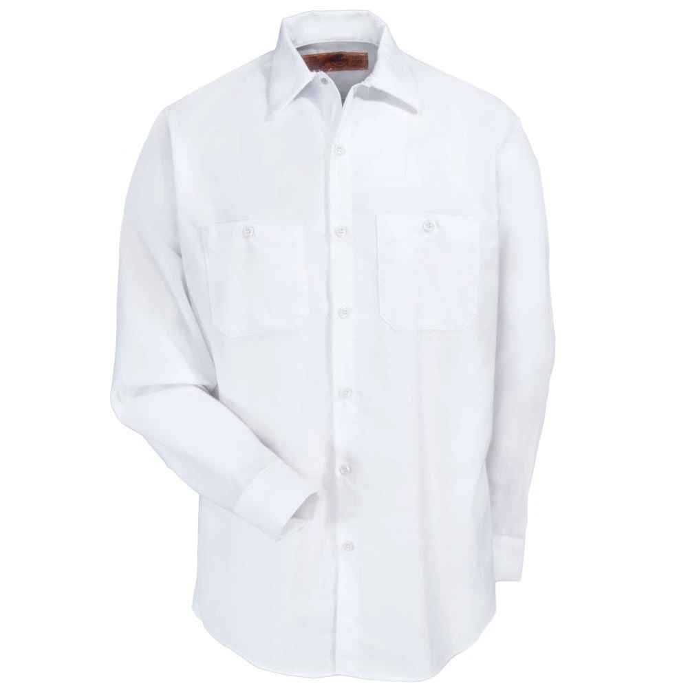 Red Kap Shirts: Men's SP14 WH White Long-Sleeve Industrial Work Shirt 2 Red Kap Shirts: Men's SP14 WH White Long-Sleeve Industrial Work Shirt - Image 2