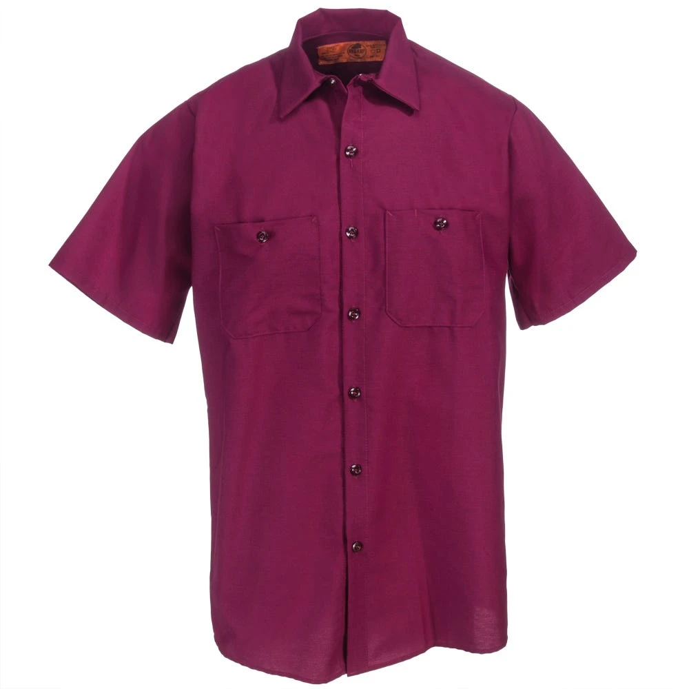Red Kap Shirts: Men's SP24 BY Short-Sleeve Industrial Burgundy Work Shirt 2 Red Kap Shirts: Men's SP24 BY Short-Sleeve Industrial Burgundy Work Shirt - Image 2