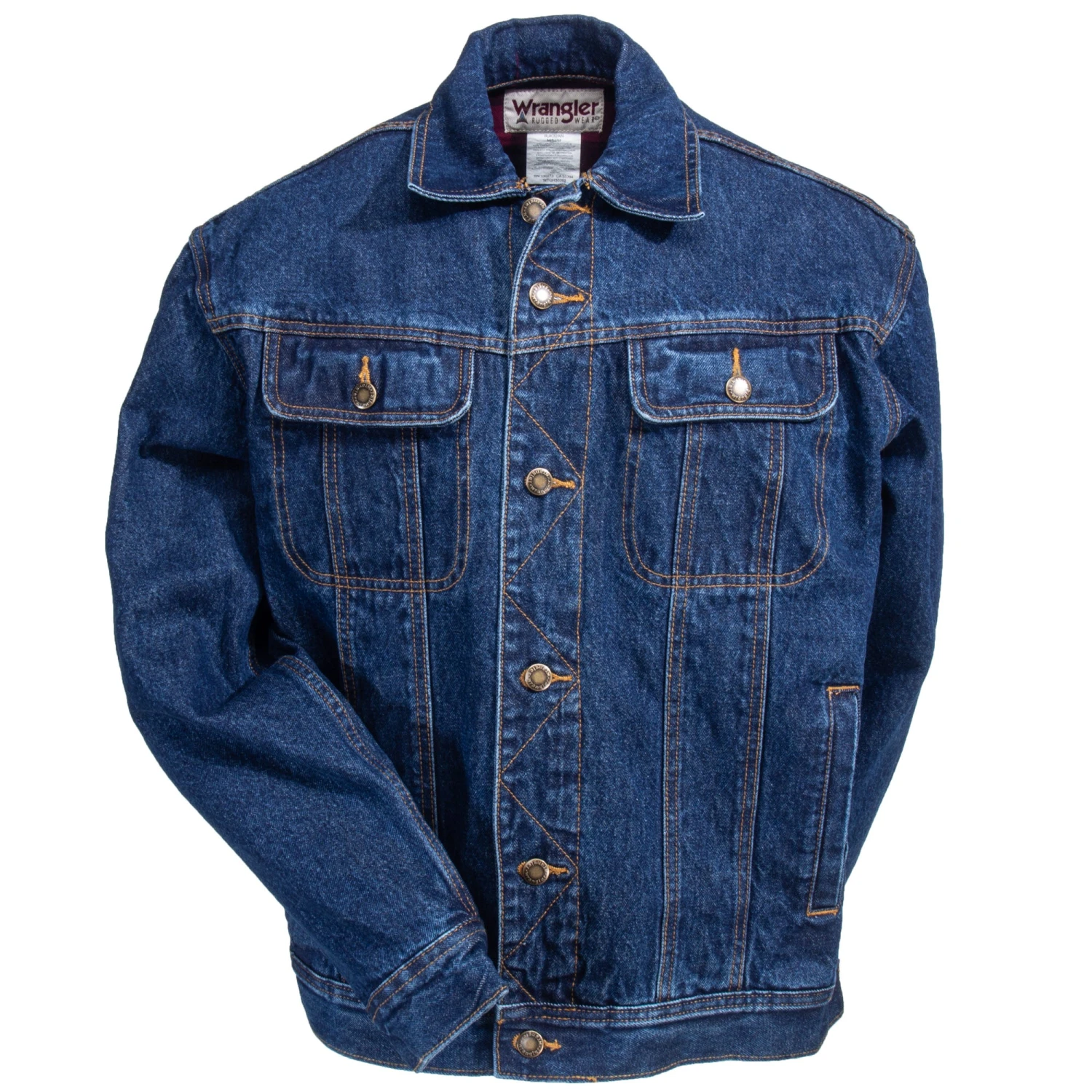 Wrangler Jackets: Men's Rugged Wear RJK32 AN Flannel Lined Denim Jacket 5 Wrangler Jackets: Men's Rugged Wear RJK32 AN Flannel Lined Denim Jacket - Image 5