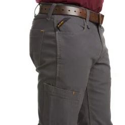 Ariat Rebar Pants: Men's 10030250 Rebar Grey Rebar M4 Low Rise DuraStretch Stackable Straight Leg Pant 6 Ariat Rebar Pants: Men's 10030250 Rebar Grey Rebar M4 Low Rise DuraStretch Stackable Straight Leg Pant -Eagle Shop s20 mns work 10030250 detail02 1