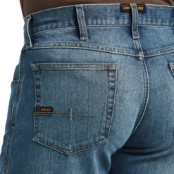 Ariat Rebar Jeans: Men's 10039288 Edgewood Rebar M5 Basic Stackable Straight Leg Jeans 7 Ariat Rebar Jeans: Men's 10039288 Edgewood Rebar M5 Basic Stackable Straight Leg Jeans -Eagle Shop s22 mns work 10039288 detail02