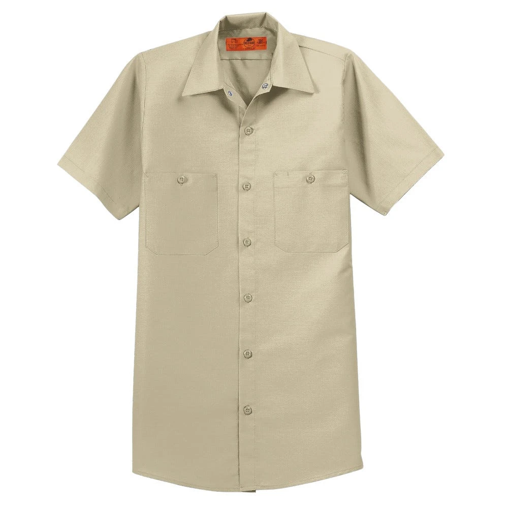 Red Kap Shirt: Men's SP24LT Light Tan Short Sleeve Industrial Work Shirt 5 Red Kap Shirt: Men's SP24LT Light Tan Short Sleeve Industrial Work Shirt - Image 5