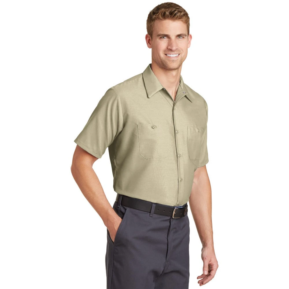 Red Kap Shirt: Men's SP24LT Light Tan Short Sleeve Industrial Work Shirt 1 Red Kap Shirt: Men's SP24LT Light Tan Short Sleeve Industrial Work Shirt