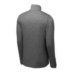 Sport-Tek Pullover: Men's ST407DGH Dark Grey Heather Triad Solid PosiCharge Tri-Blend Wicking 1/4-Zip Pullover 11 Sport-Tek Pullover: Men's ST407DGH Dark Grey Heather Triad Solid PosiCharge Tri-Blend Wicking 1/4-Zip Pullover -Eagle Shop st407 darkgreyheather form back