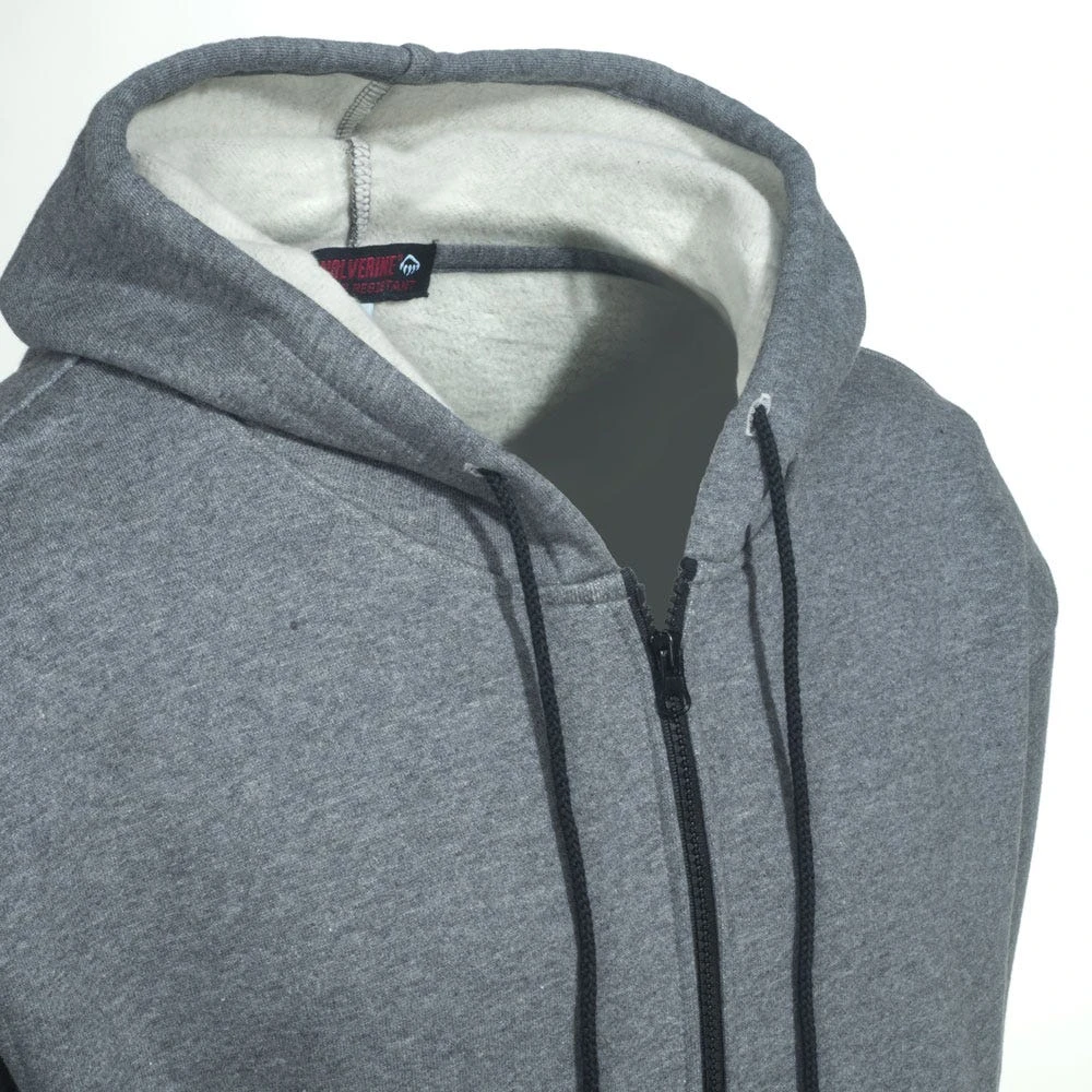 Wolverine Sweatshirts: Men's W1203310 025 Grey Flame-Resistant Hooded Sweatshirt 2 Wolverine Sweatshirts: Men's W1203310 025 Grey Flame-Resistant Hooded Sweatshirt - Image 2
