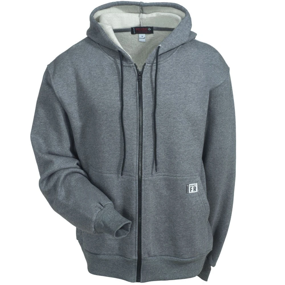 Wolverine Sweatshirts: Men's W1203310 025 Grey Flame-Resistant Hooded Sweatshirt 3 Wolverine Sweatshirts: Men's W1203310 025 Grey Flame-Resistant Hooded Sweatshirt - Image 3