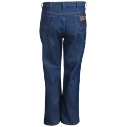 Wrangler Jeans: Men's Navy 0945 NAV Cowboy Cut Regular Fit Rigid Boot Cut Jeans -Eagle Shop wrangler 0945nav b 01