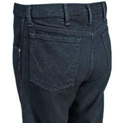 Wrangler Jeans: Men's Black 39902 OB Rugged Wear Classic Fit Jeans -Eagle Shop wrangler 39902ob l 01