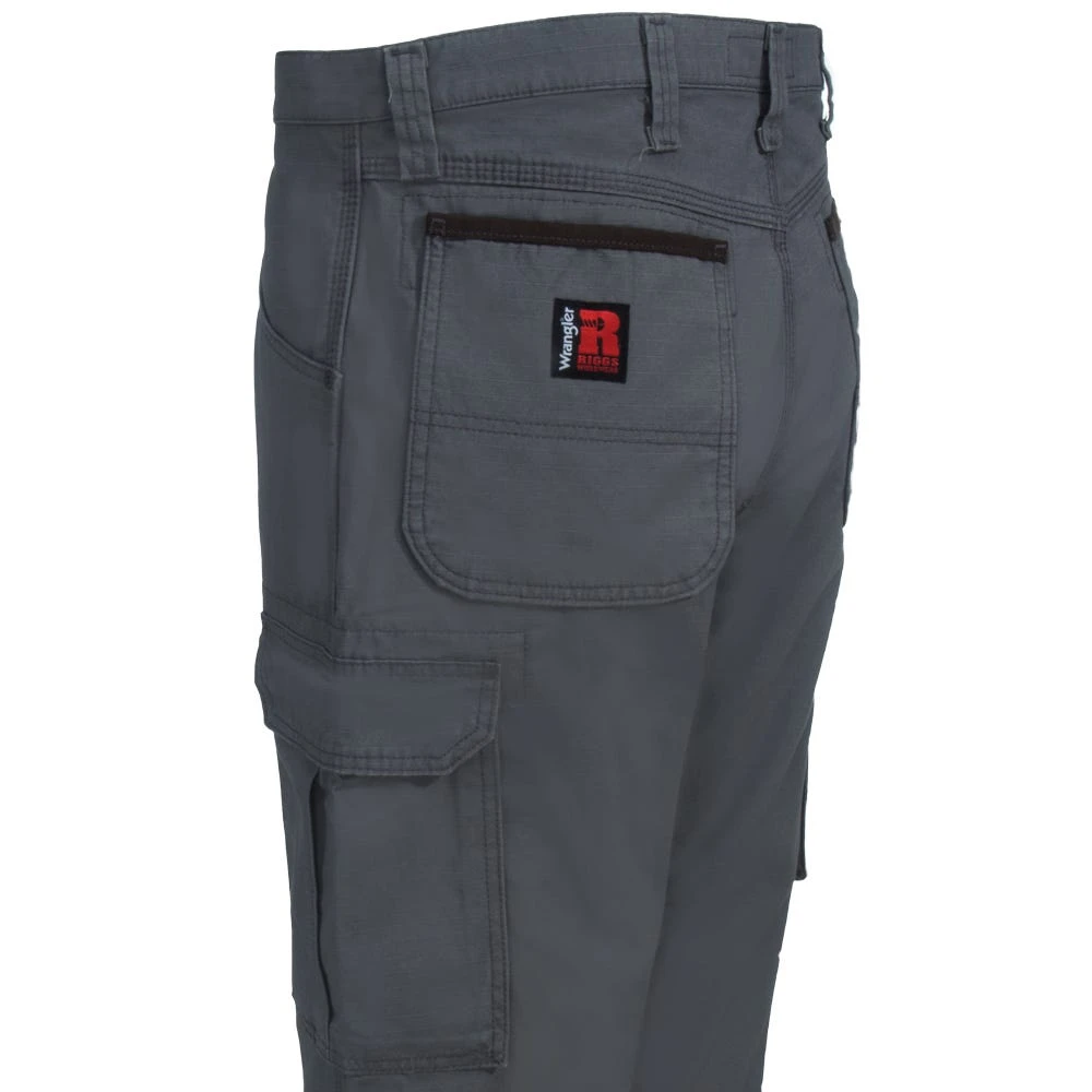 Wrangler Riggs Pants: Men's 3W060 ST Slate Grey Ripstop Ranger Pants 3 Wrangler Riggs Pants: Men's 3W060 ST Slate Grey Ripstop Ranger Pants - Image 3