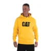 Caterpillar Sweatshirts: Men's W10646 12882 Yellow Black Trademark Hooded Sweatshirt
